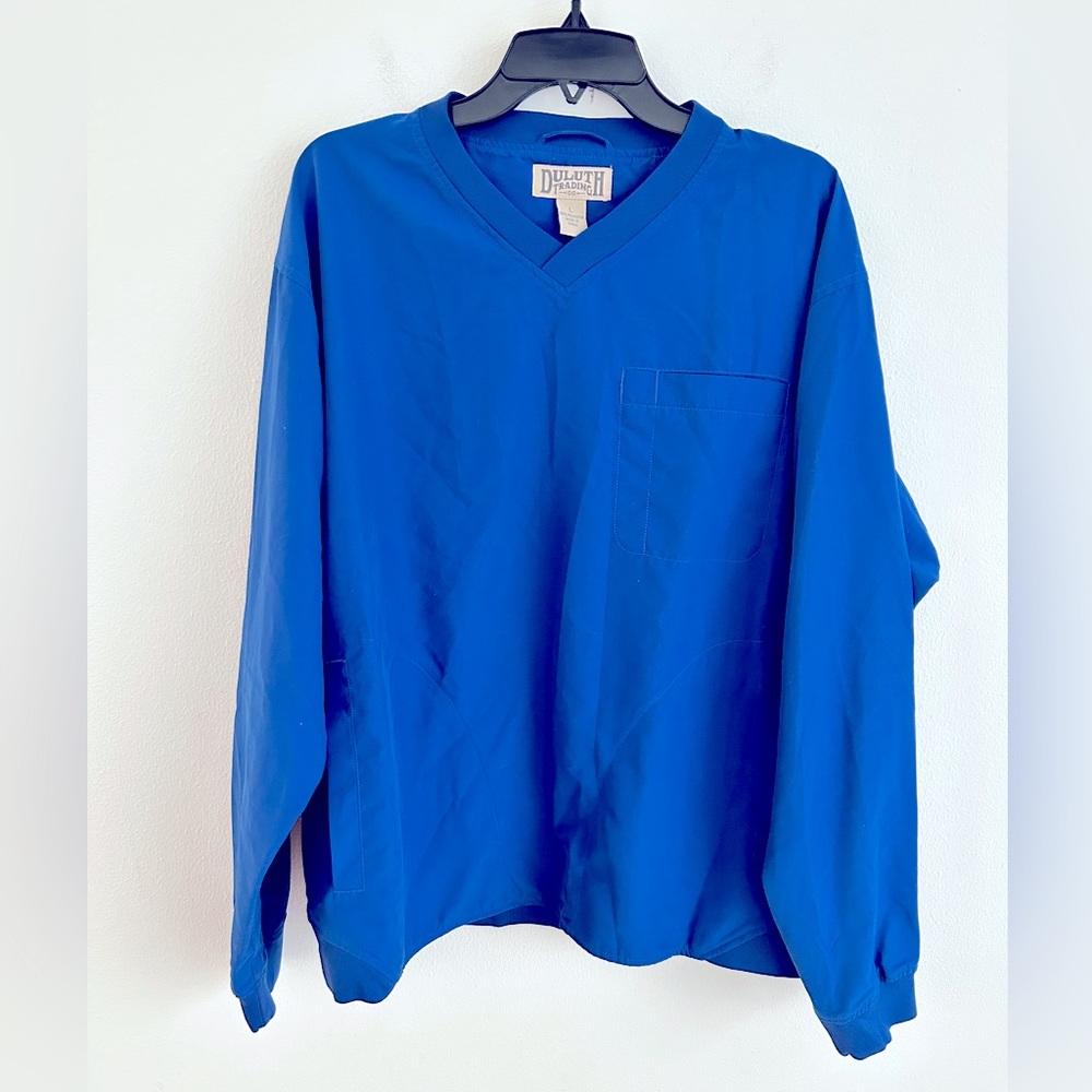 Duluth Trading Co. Blue Windbreaker Pullover Jacket Size Large